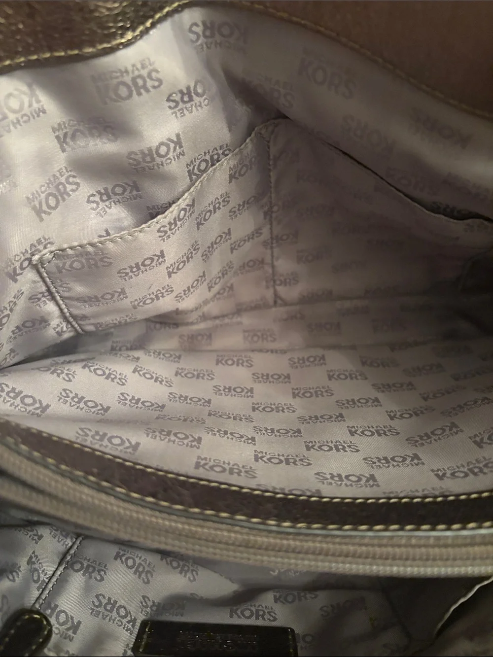 Michael Kors quilted metallic